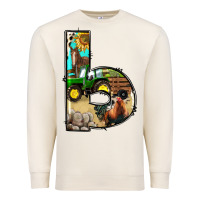Sandshell farm life alphabet lowercase letters b Premium Sweatshirt - BundleAndBundleShop