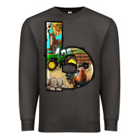 Smoke farm life alphabet lowercase letters b Premium Sweatshirt - BundleAndBundleShop