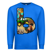 True Royal farm life alphabet lowercase letters b Premium Sweatshirt - BundleAndBundleShop