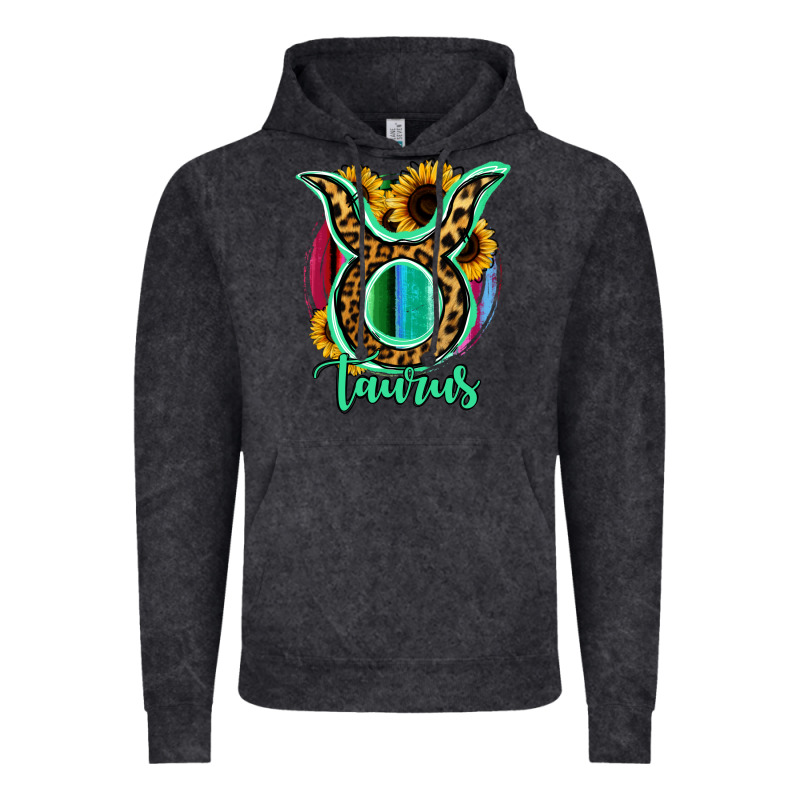 Taurus Zodiac Sign Sunflower Leopard Serape Vintage Hoodie by RanaPortraitStore | Teevron