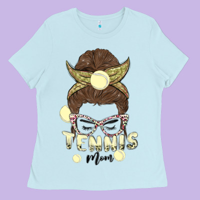 Tennis Mom Ladies Tee Designed By Maliassmallbusiness