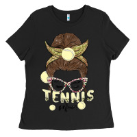 Black tennis mom Ladies Tee - MaliasSmallBusiness