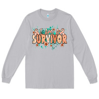 Moon Dust I am a survivor peach ribbon Long Sleeve Tee - NancyCooperArtShop