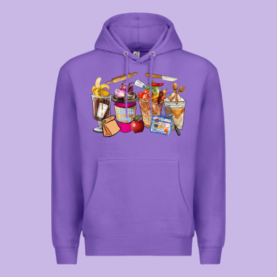 Lunch Lady Coffee Cups Premium Hoodie Designed By Fadigitalartstudio
