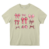 Mossy pink ribbons Heavy Core Tee - MaliasSmallBusiness