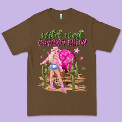 Wild West Cowboy Show Premium Tee Designed By Nancycooperartshop