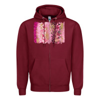 Burgundy cancer brushstroke Zipper Hoodie - FaDigitalArtStudio