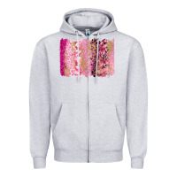 Heather Grey cancer brushstroke Zipper Hoodie - FaDigitalArtStudio