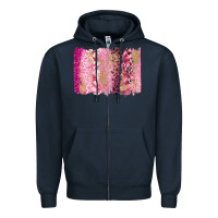 Navy cancer brushstroke Zipper Hoodie - FaDigitalArtStudio