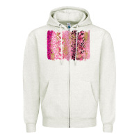 Oatmeal Heather cancer brushstroke Zipper Hoodie - FaDigitalArtStudio