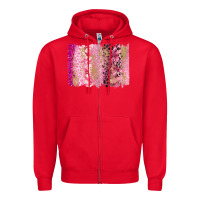 Red cancer brushstroke Zipper Hoodie - FaDigitalArtStudio