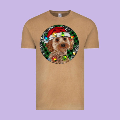 Cockapoo Christmas Vintage Tee Designed By Ranaportraitstore