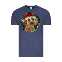Vintage Denim Cockapoo Christmas Vintage Tee - RanaPortraitStore