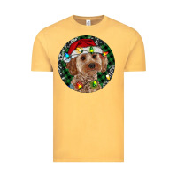Vintage Mustard Cockapoo Christmas Vintage Tee - RanaPortraitStore