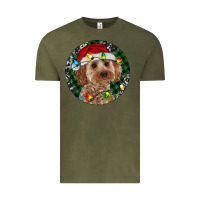 Vintage Olive Cockapoo Christmas Vintage Tee - RanaPortraitStore