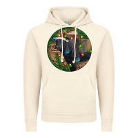 Vintage Artic Black Angus Bull with Christmas Lights Vintage Hoodie - RanaPortraitStore