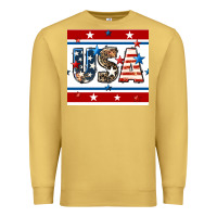 Antique Gold 4th of july usa seamless pattern Premium Sweatshirt - BundleAndBundleShop