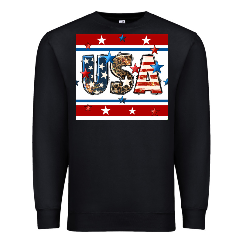 4th Of July Usa Seamless Pattern Premium Sweatshirt by BundleAndBundleShop | Teevron