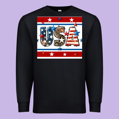 4th Of July Usa Seamless Pattern Premium Sweatshirt Designed By Bundleandbundleshop