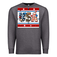Charcoal Heather 4th of july usa seamless pattern Premium Sweatshirt - BundleAndBundleShop