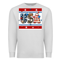 Dove Grey 4th of july usa seamless pattern Premium Sweatshirt - BundleAndBundleShop