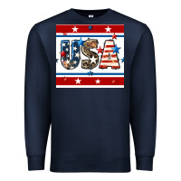 Navy 4th of july usa seamless pattern Premium Sweatshirt - BundleAndBundleShop