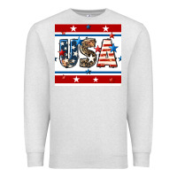 Oatmeal Heather 4th of july usa seamless pattern Premium Sweatshirt - BundleAndBundleShop