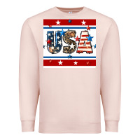 Pale Pink 4th of july usa seamless pattern Premium Sweatshirt - BundleAndBundleShop