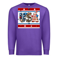 Purple 4th of july usa seamless pattern Premium Sweatshirt - BundleAndBundleShop