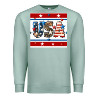 Seafoam 4th of july usa seamless pattern Premium Sweatshirt - BundleAndBundleShop