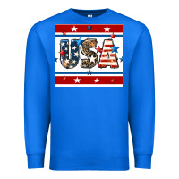 True Royal 4th of july usa seamless pattern Premium Sweatshirt - BundleAndBundleShop