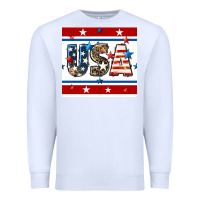 White 4th of july usa seamless pattern Premium Sweatshirt - BundleAndBundleShop