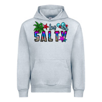 Heather Grey be salty Urban Hoodie - CowhideDigitalArt