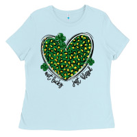 Baby Blue not lucky just blessed Ladies Tee - MaliasSmallBusiness