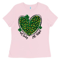 Bubblegum Pink not lucky just blessed Ladies Tee - MaliasSmallBusiness