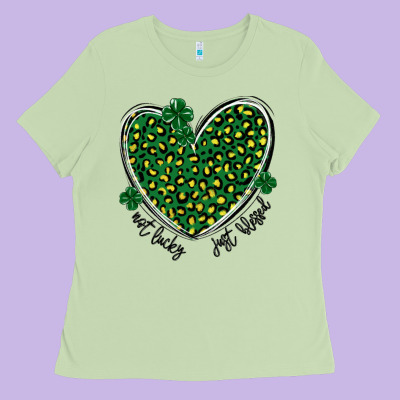 Not Lucky Just Blessed Ladies Tee Designed By Maliassmallbusiness