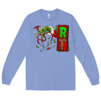 Colony Blue Christmas Character Nurse Long Sleeve Tee - NancyCooperArtShop