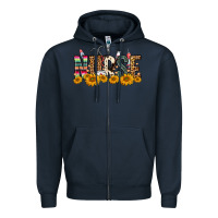 Navy Western Nurse Sunflower Zipper Hoodie - FaDigitalArtStudio