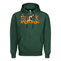 Sports Green Western Nurse Sunflower Zipper Hoodie - FaDigitalArtStudio