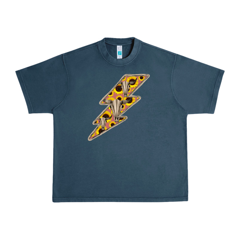Sunflower And Skull Lightning Urban Heavy Tee by Bettercallsaul | Teevron