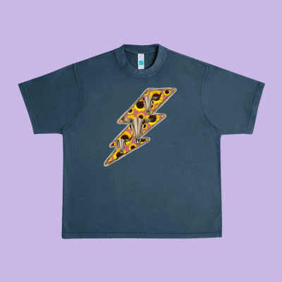 Sunflower And Skull Lightning Urban Heavy Tee Designed By Bettercallsaul