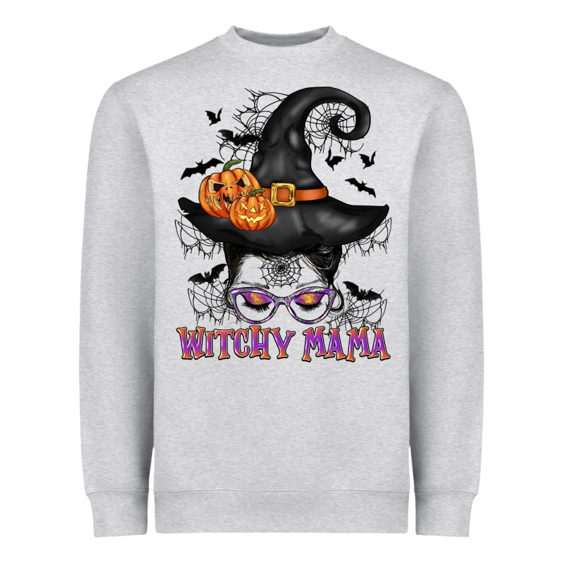 Witchy Mama Messy Bun Heavyweight Sweatshirt by CowGirlArtShop | Teevron