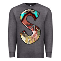 Charcoal Heather farm life alphabet lowercase letters s Premium Sweatshirt - BundleAndBundleShop