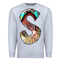 Heather Grey farm life alphabet lowercase letters s Premium Sweatshirt - BundleAndBundleShop