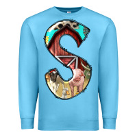 Ocean Blue farm life alphabet lowercase letters s Premium Sweatshirt - BundleAndBundleShop