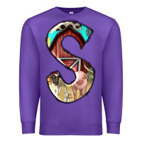 Purple farm life alphabet lowercase letters s Premium Sweatshirt - BundleAndBundleShop