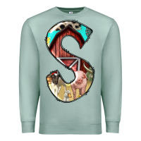 Seafoam farm life alphabet lowercase letters s Premium Sweatshirt - BundleAndBundleShop