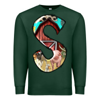 Sports Green farm life alphabet lowercase letters s Premium Sweatshirt - BundleAndBundleShop