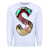 White farm life alphabet lowercase letters s Premium Sweatshirt - BundleAndBundleShop