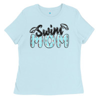 Baby Blue swim mom Ladies Tee - MaliasSmallBusiness
